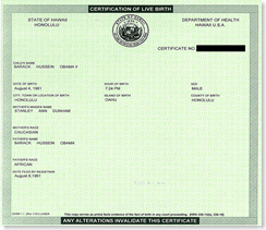 Barrack Obama Birth certificate